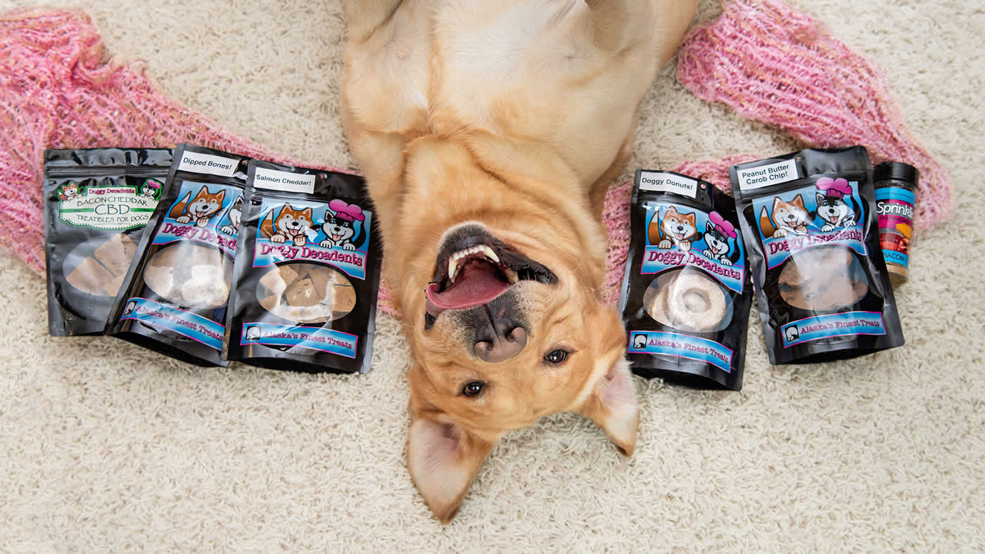 Happy Dog with Treats